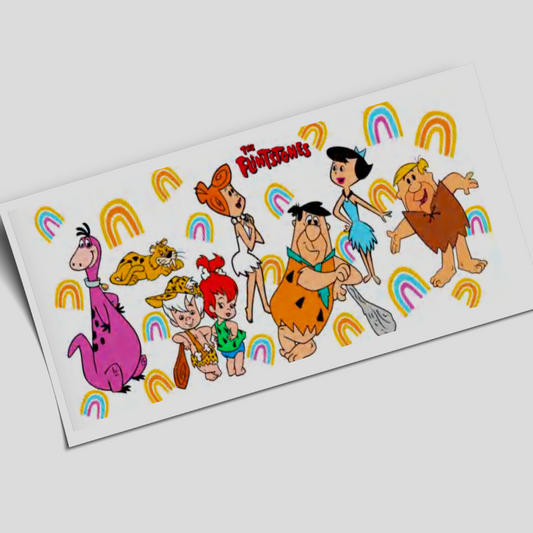 Cup Wrap Sticker - UV DTF Cup Wrap Flintstones
