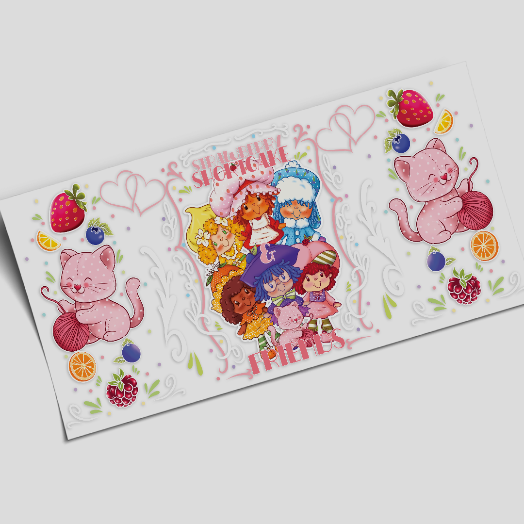 UV DTF Wrap Stickers - Strawberry Shortcake cutest