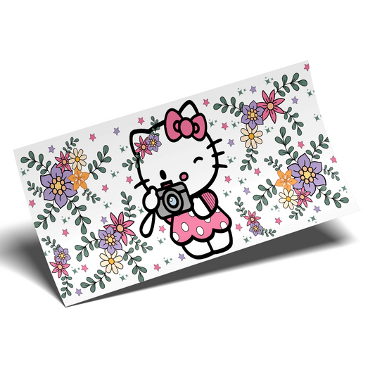Cup Wrap Sticker UV DTF - Say Cheese Kitty