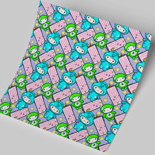 High-Quality Printed Adhesive Vinyl – Permanent Finish 12x12" Monster inc / Free Uvdtd decal