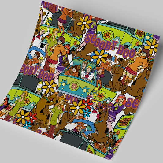 Printed Vinyl Sheet 12x12 " Permanent Vinyl - Scoobyyy