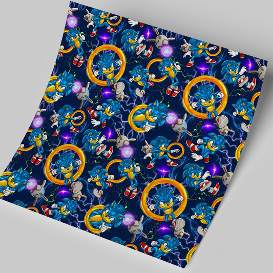 Printed Vinyl Sheet 12x12 " Permanent Vinyl - Sonic