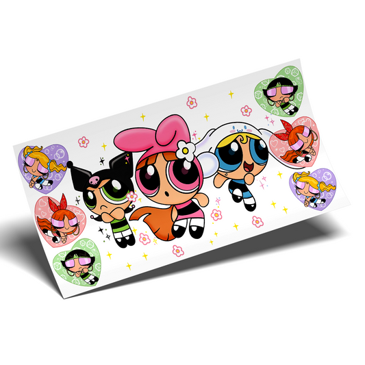 Cup Wrap Sticker - UV DTF transfer Powerful puff rangers