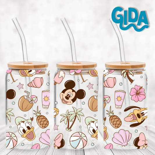 UV DTF - Beach Friends in Summer 16 oz wrap