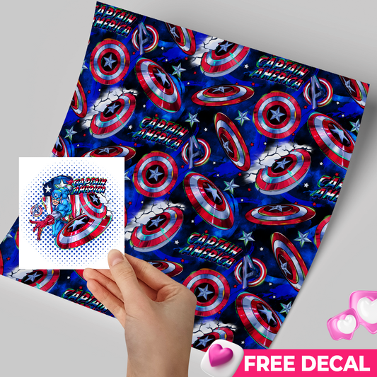 High-Quality Printed Adhesive Vinyl – Permanent Finish 12x12" Blue Capitan / Free Uvdtd decal