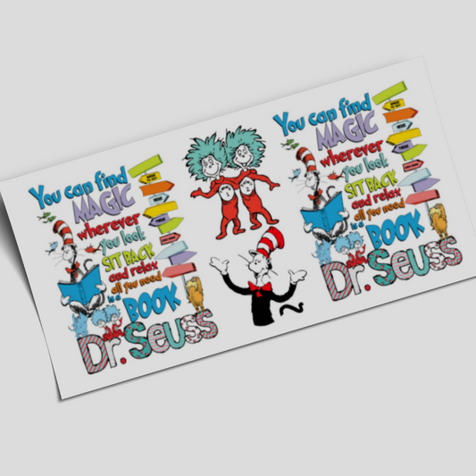 UV DTF Wrap Stickers - Dr Seuss