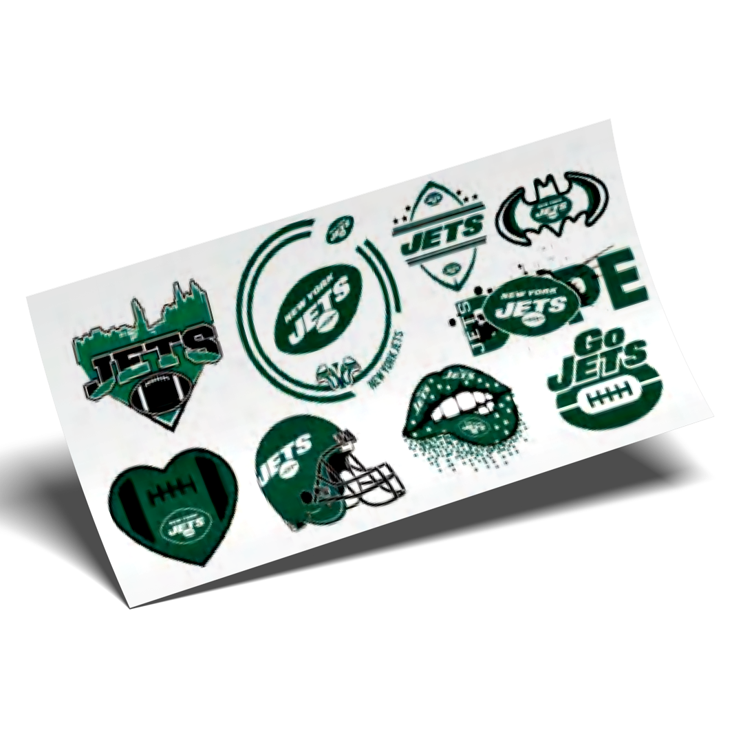 Cup Wrap Sticker - UV DTF Jets soccer sport fútbol