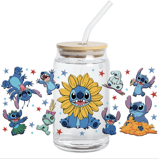 UV DTF - SUNFLOWERS Blue Libbey Wrap