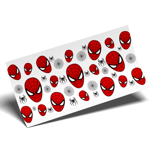 Cup Wrap Stickers UV DTF Wrap - Spiderman Head