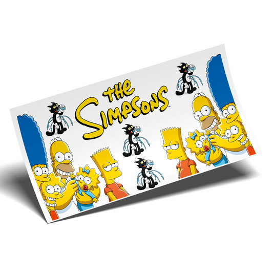 Cup Wrap Sticker UV DTF - Simpsons black cat