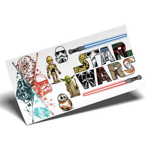 Cup Wrap Sticker UV DTF - Stars wars