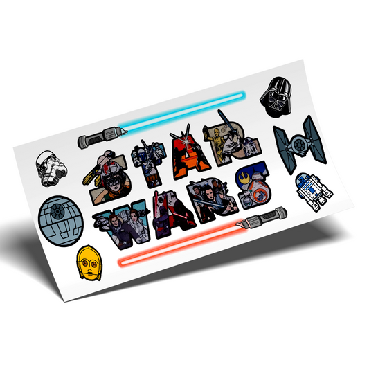 Cup Wrap Sticker - UV DTF Transfer Stars Wars