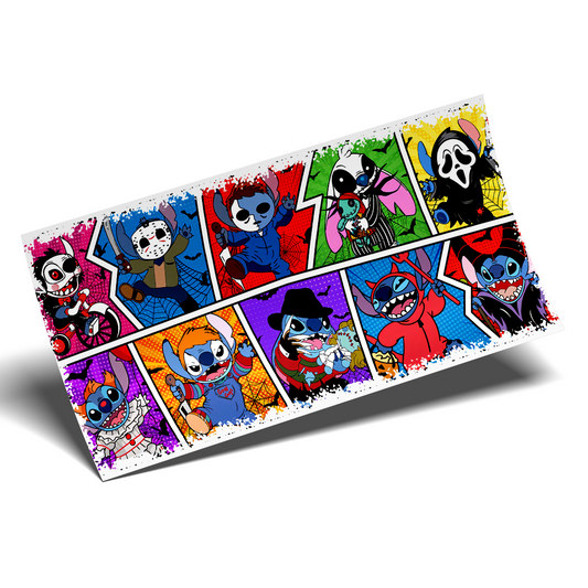 Cup Wrap Stickers UV DTF Wrap - 10 frame stitch