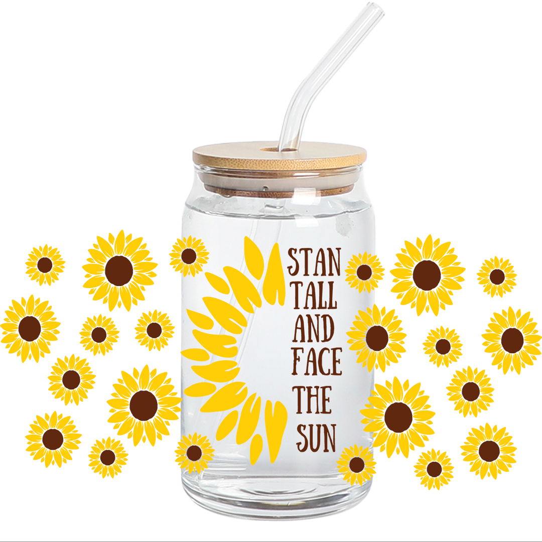 UV DTF wrap - Stan tall and face the sun Libbey cup Wrap - stickers