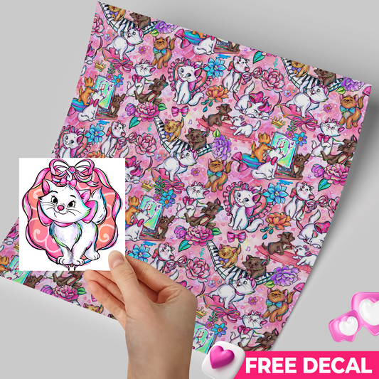 High-Quality Printed Adhesive Vinyl – Permanent Finish 12x12" Maire Peach / Free Uvdtd decal