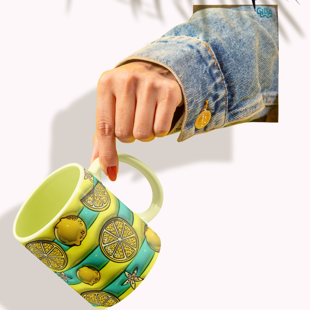 3D - Golden Lemons Summer 12x12" Printed Vinyl
