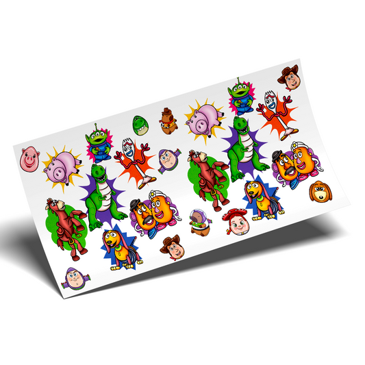 Cup Wrap Sticker - UV DTF Toy Story Watercolor