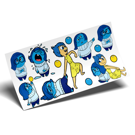 Cup Wrap UV DTF Stickers - Inside Out tristeza