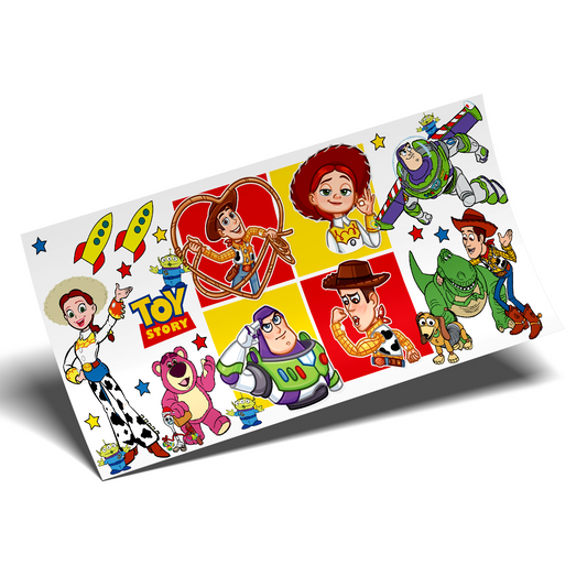 UV DTF - Yellow and Red Toy Story cup Wrap