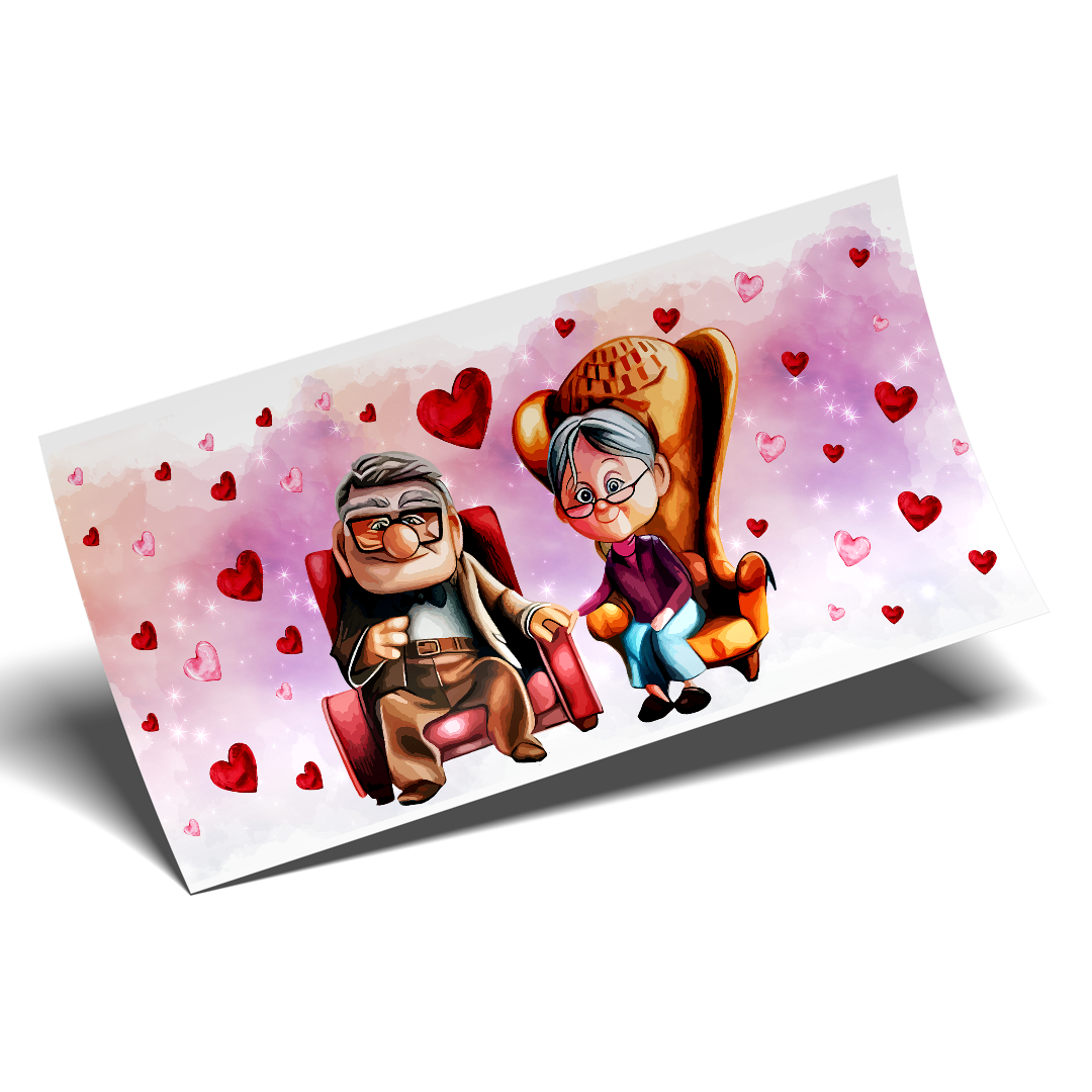 Cup Wrap Sticker - UV DTF full background carl and Ellie