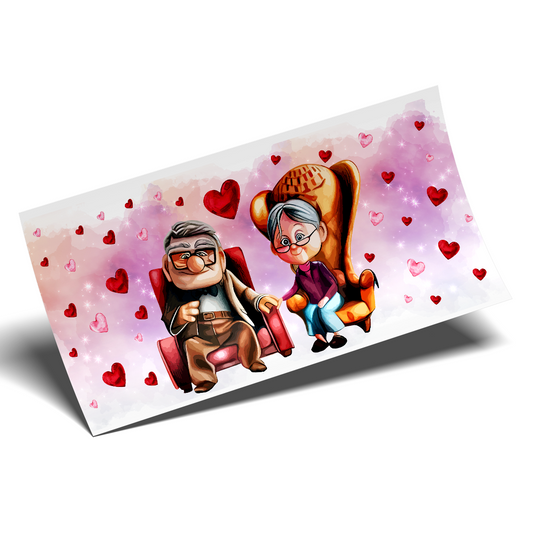 Cup Wrap Sticker - UV DTF full background carl and Ellie
