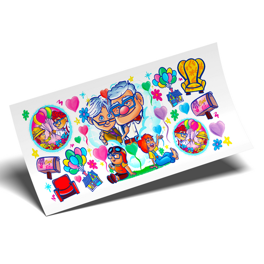 UV DTF - Up Love Balloons Up Carl and Ellie Inlove