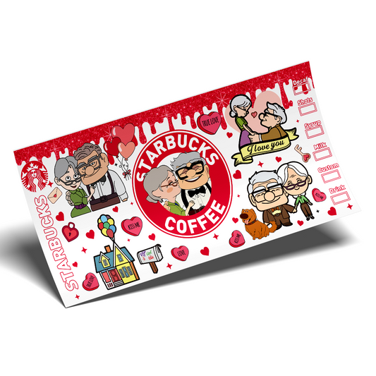 Cup Wrap Sticker - UV DTF Carl and Ellie up