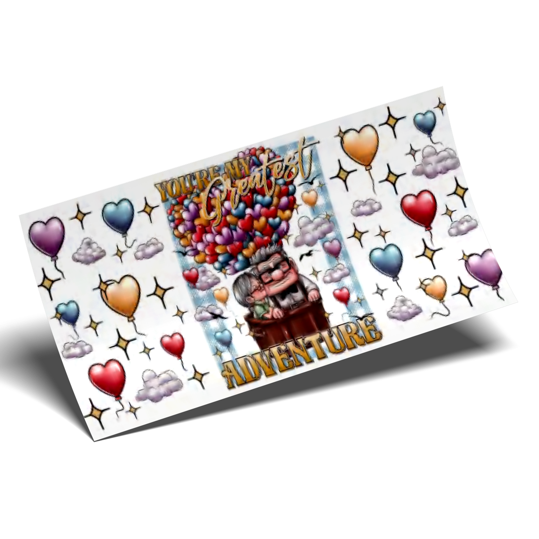 UV DTF - you are my greatest adventure up Carl Ellie