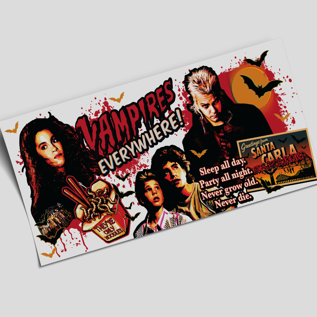 UV DTF Wrap Stickers - Vampires - 16oz libbey