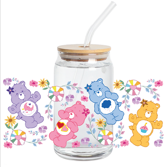 UV DTF Stickers Wraps - Ositos cariñosos Libbey Wrap