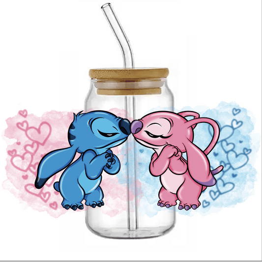 UV DTF - Blue splash background Solo STITCHY Libbey Wrap