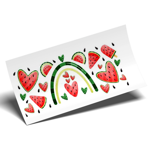 Cup Wrap Sticker - UV DTF Watermelon Rainbow