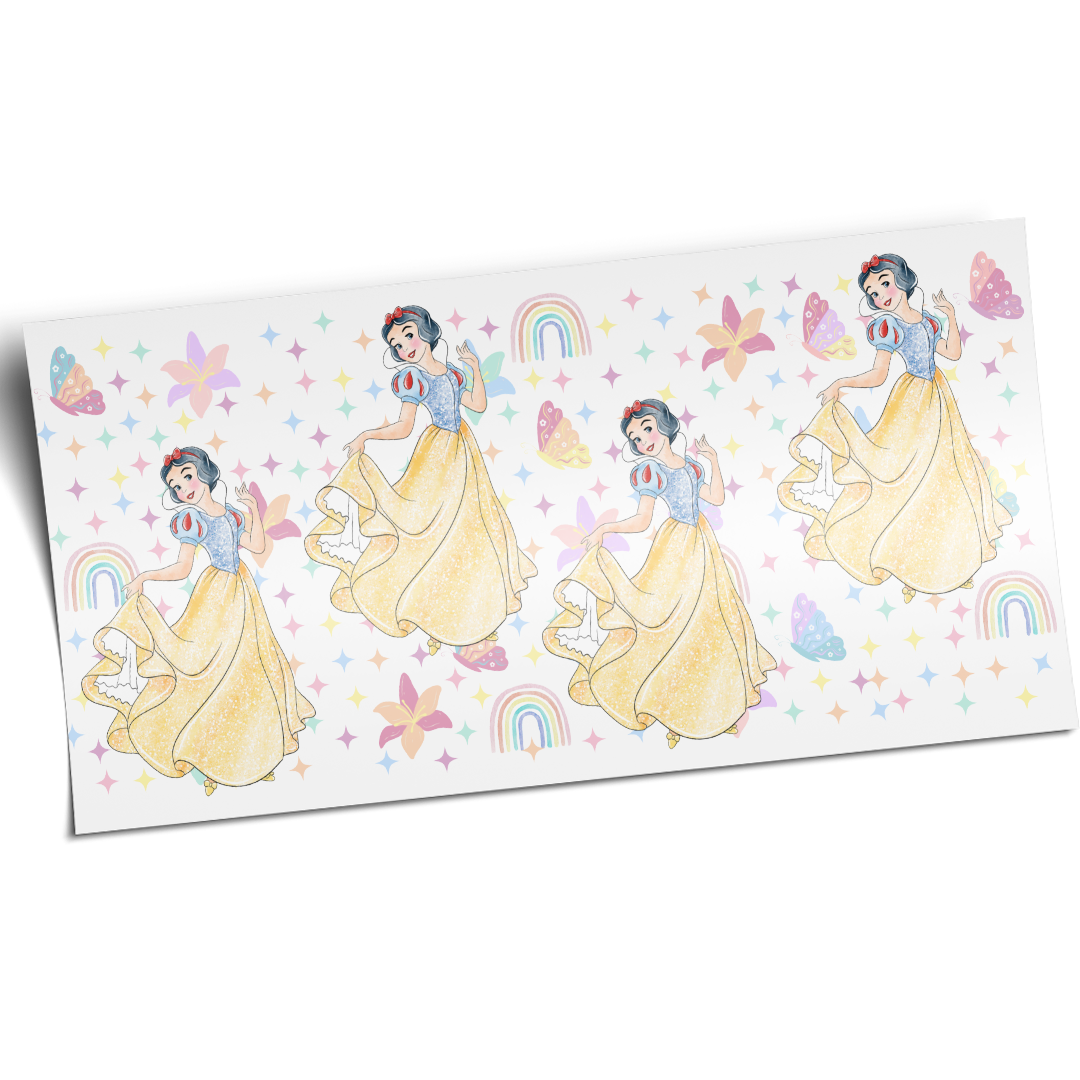UV DTF Stickers Wrap - Snow White Rainbow and starts