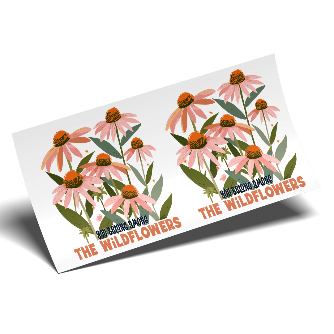 Cup Wrap Sticker - UV DTF The wildflowers