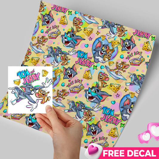 High-Quality Printed Adhesive Vinyl – Permanent Finish 12x12" T&J / Free Uvdtd decal