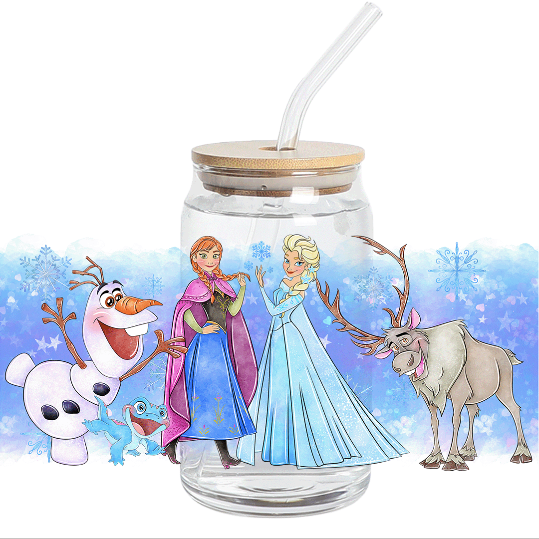 UV DTF - Full Blue Background Congelados Libbey cup Wrap