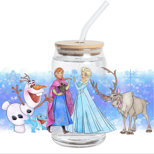 UV DTF - Full Blue Background Congelados Libbey cup Wrap