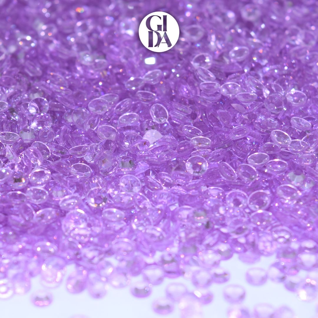 Lilac Transparent Flat Back Rhinestones - Bag 1.2 oz / 5.000 pcs - 3mm - GIDA DESIGN