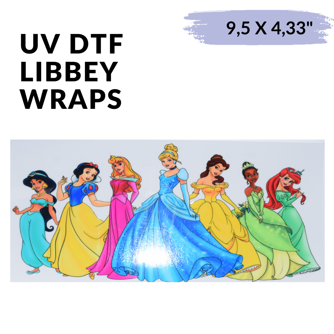 Cup Wrap Uv Dtf Sticker - 7 Princess libbey cup Wrap