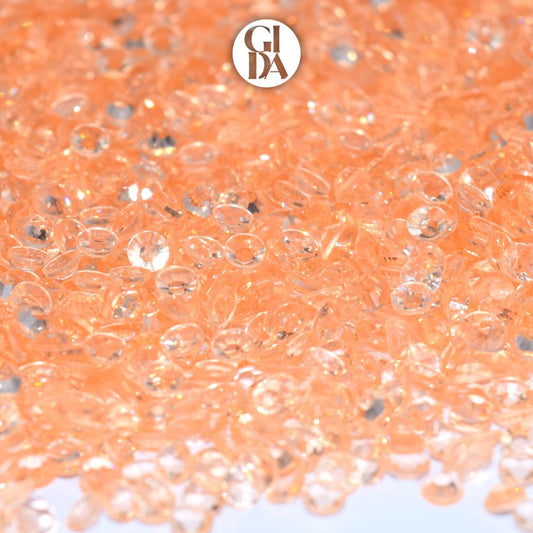 Peach Transparent Flat Back Rhinestones - Bag 1.2 oz / 5.000 pcs - 3mm - GIDA DESIGN 