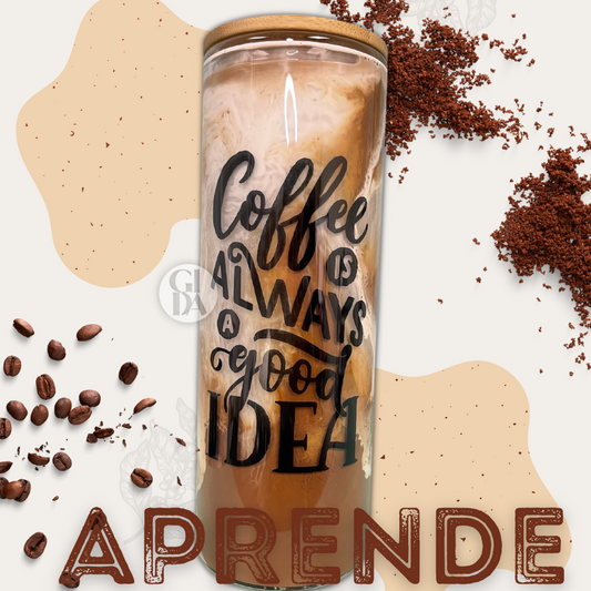 Aprender a realizar Vasos SNOWGLOBES con Tema Cafe! Grabación - Vaso de vidrio tipo Doble pared. - GIDA DESIGN