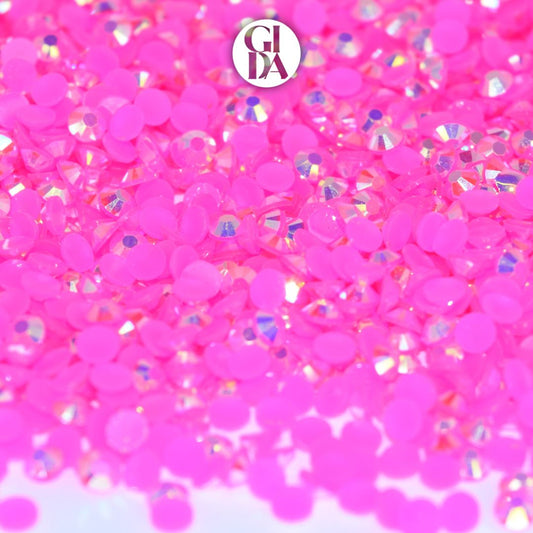 AB Jelly Pink Flat Back Rhinestones - Bag 1.2 oz / 5.000 pcs - 3mm - GIDA DESIGN 