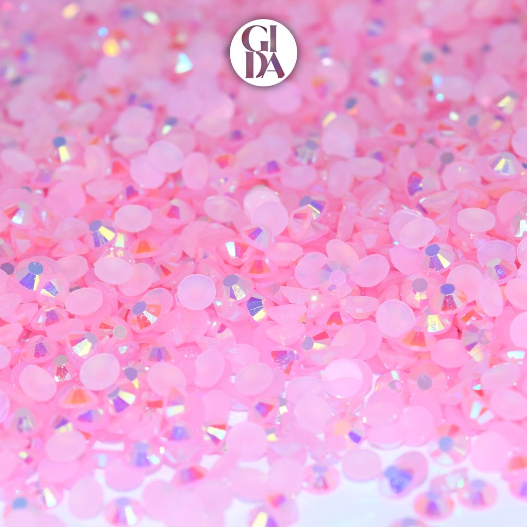 AB Baby Pink Flat Back Rhinestones - Bag 1.2 oz / 5.000 pcs - 3mm - GIDA DESIGN