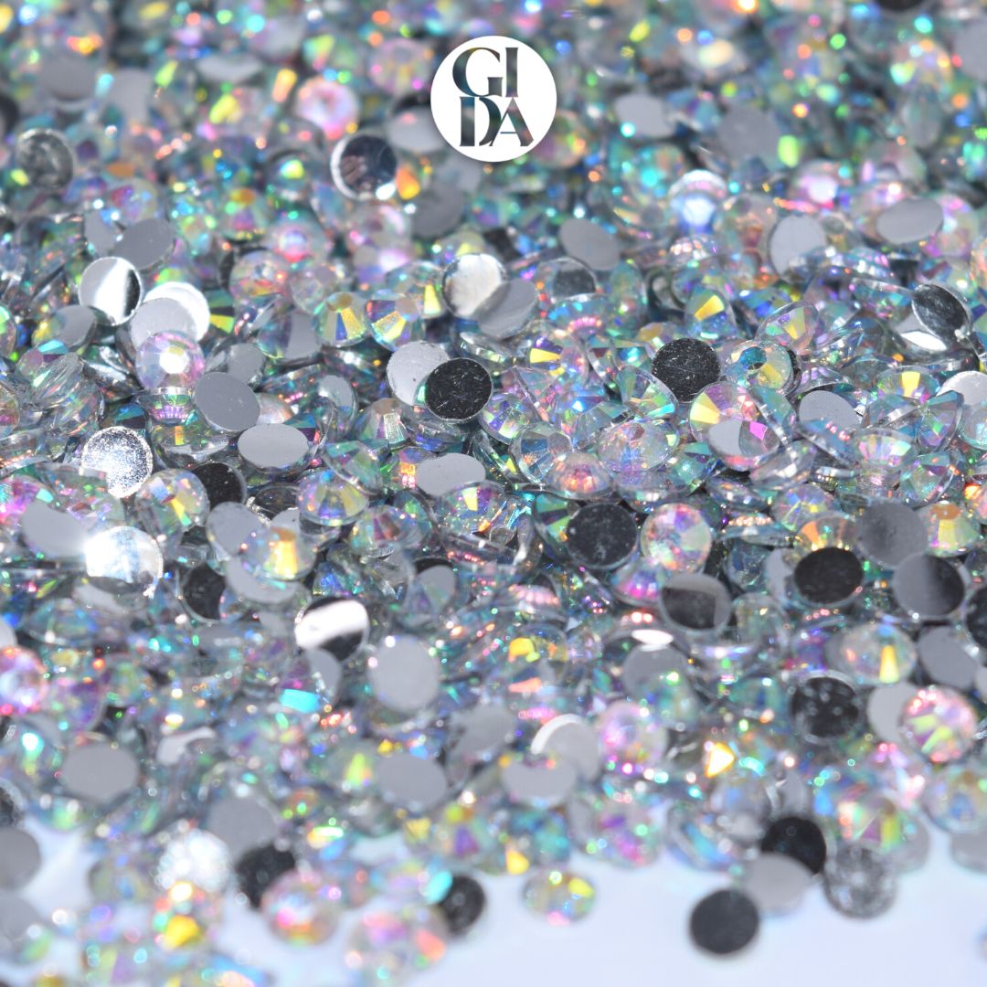 AB Crystal Princess Flat Back Rhinestones - Bag 1.2 oz / 5.000 pcs - 3mm - GIDA DESIGN