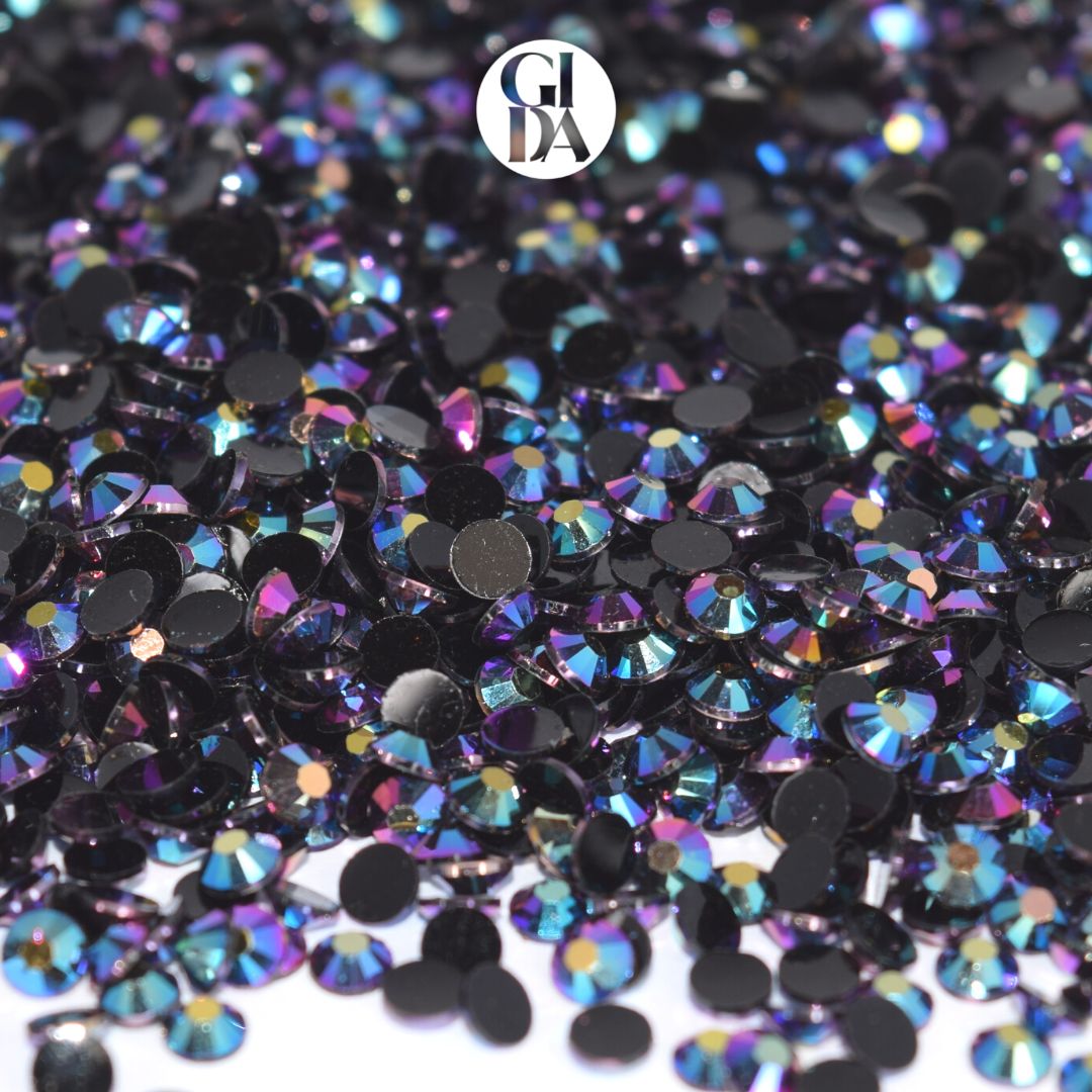 AB Jelly Black Flat Back Rhinestones - Bag 1.2 oz / 5.000 pcs - 3mm - GIDA DESIGN