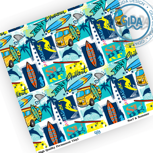 Surf And Summer Patterned Vinyl