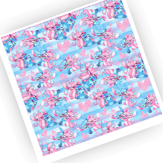 Love Blue stitchy Patterned Vinyl