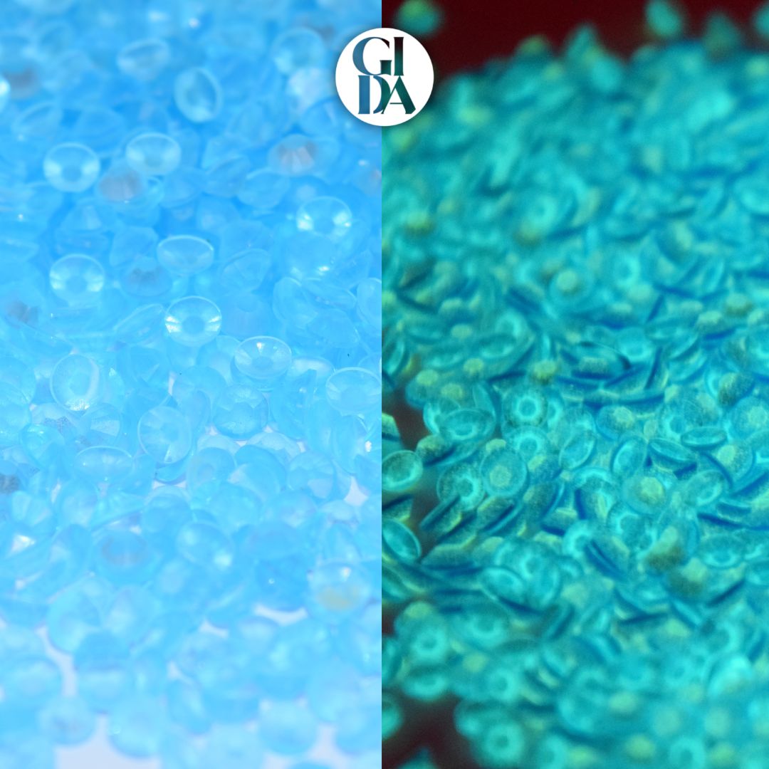 GLOW IN THE DARK - Ocean Blue Flat Back Rhinestones - Bag 1.2 oz / 5.000 pcs - 3mm - GIDA DESIGN