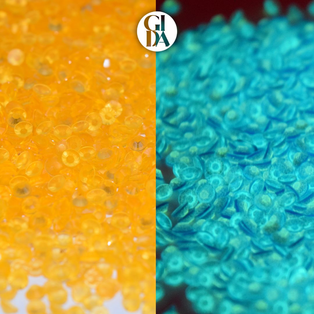 GLOW IN THE DARK - Sunshine Flat Back Rhinestones - Bag 1.2 oz / 5.000 pcs - 3mm - GIDA DESIGN