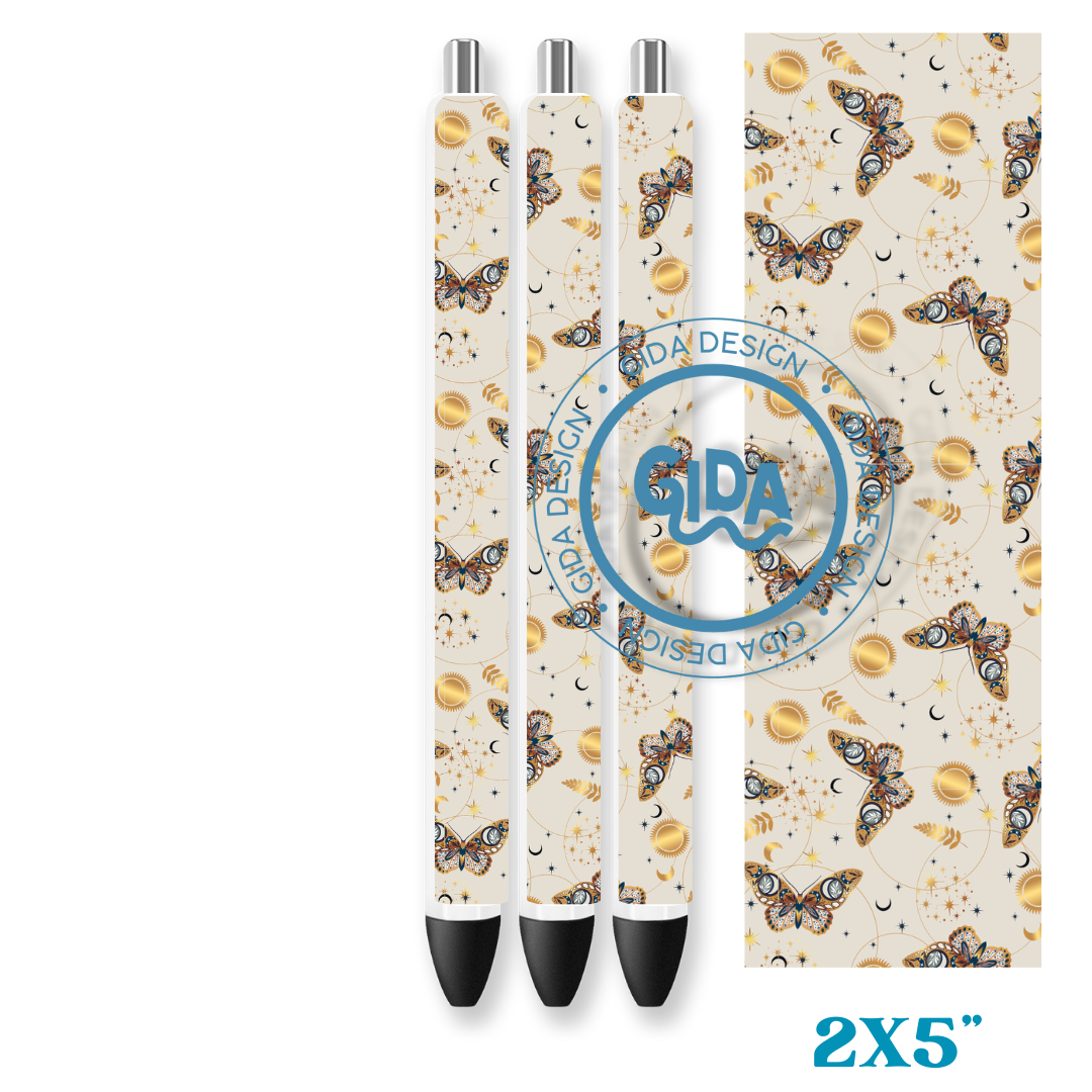 Golden Butterflies Patterned Vinyl